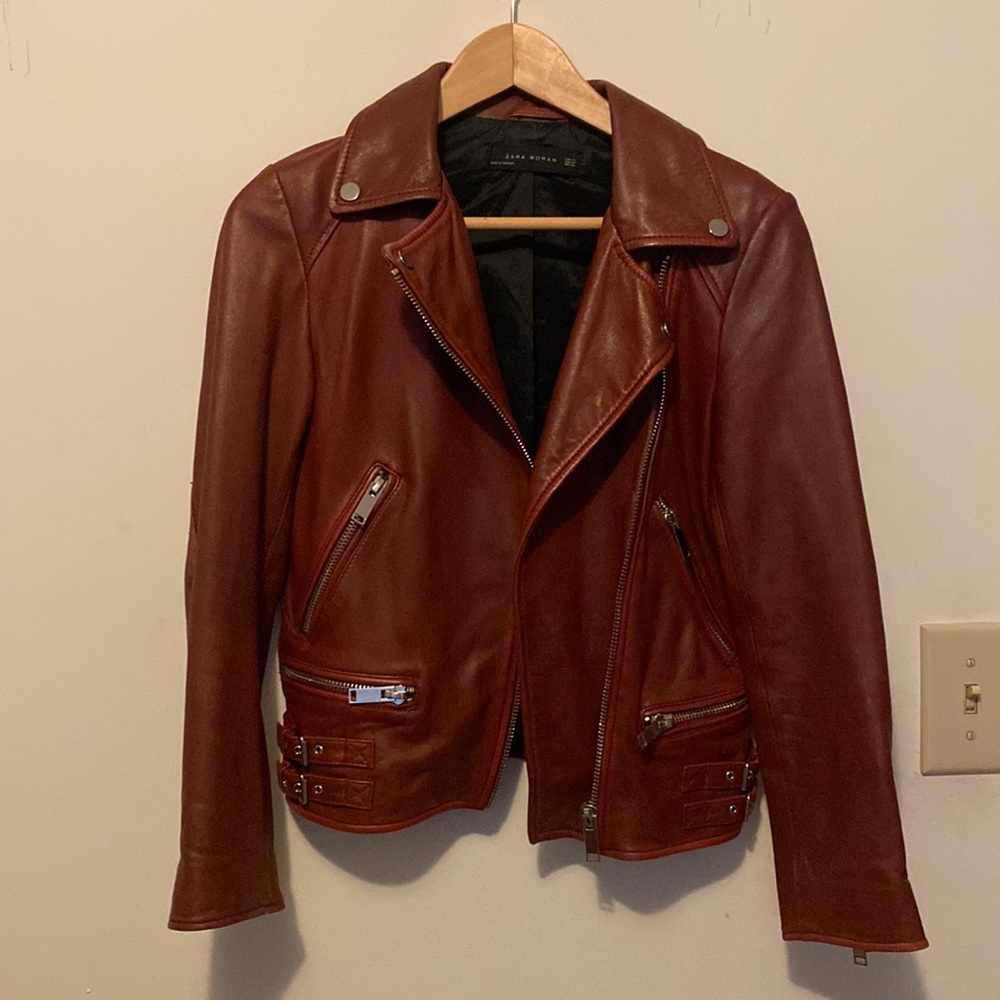 Red Leather Jacket - Picture 2 of 5